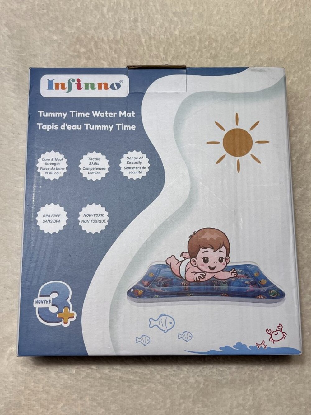 Infinno Inflatable Tummy Time Mat Premium Baby Water Play Mat Infant